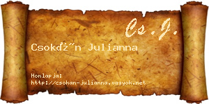 Csokán Julianna névjegykártya