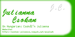 julianna csokan business card